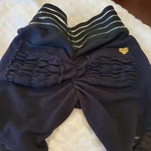 Black cute booty lounge workout pants